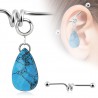 Piercing industriel 137 - Turquoise