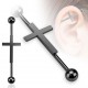 Piercing industriel 108 - Croix noire