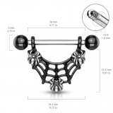 Piercing téton araignée noire (52)