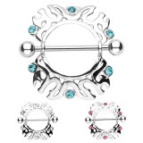 Piercing téton six strass (16)