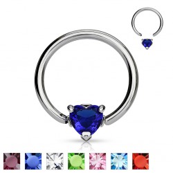 Piercing anneau 1,6mm 09 - Cristal coeur
