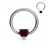 Piercing anneau 1,6mm 09 - Cristal coeur