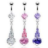 Piercing nombril cercle pendant (D121)