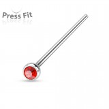 Piercing nez pliable boule strass 0.8mm