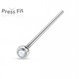 Piercing nez pliable boule strass 1mm