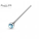 Piercing nez pliable boule strass 1mm