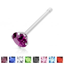 Piercing nez droit 0,8mm 29 - Cristal rond