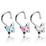 Piercing nez courbé 0.8mm 24 - Papillon