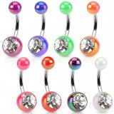 Piercing nombril UV 115 - Luisant strass