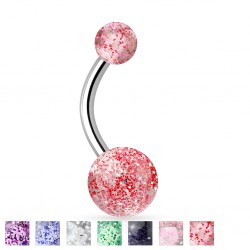 Piercing nombril UV 19 - Paillettes