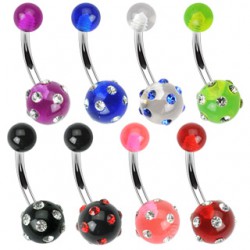 Piercing nombril UV 21 - Multistrass