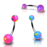 Piercing nombril UV 39 - étoiles fantaisy