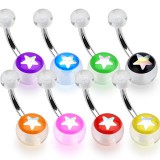 Piercing nombril UV 72 - étoile brillante