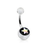 Piercing nombril UV 72 - étoile brillante