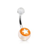 Piercing nombril UV 72 - étoile brillante