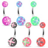 Piercing nombril UV 82 - Flower C