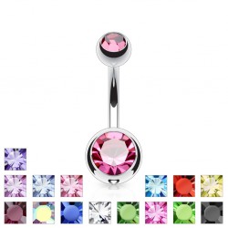 Banane 10 - Piercing nombril double strass