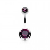 Banane 10 - Piercing nombril double strass