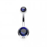 Banane 10 - Piercing nombril double strass