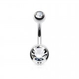 Banane 10 - Piercing nombril double strass