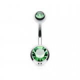 Banane 10 - Piercing nombril double strass