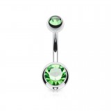 Banane 10 - Piercing nombril double strass
