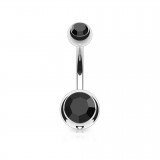 Banane 10 - Piercing nombril double strass