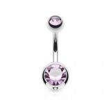 Banane 10 - Piercing nombril double strass