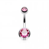 Banane 10 - Piercing nombril double strass