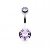 Banane 10 - Piercing nombril double strass