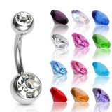 Banane 10 - Piercing nombril double strass
