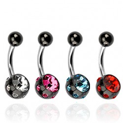 Banane 46 - Black multi-strass