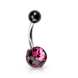 Banane 46 - Black multi-strass