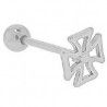 Piercing langue 22 - Croix