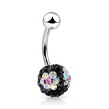 Piercing nombril cristal 22 - Férido Flower