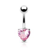 Piercing nombril cristal 24 - Coeur