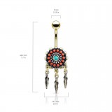 Piercing nombril attrape rêve 12 - Style antique A
