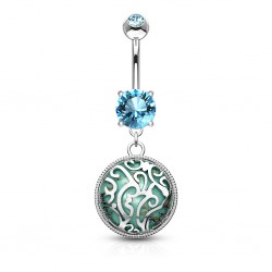 Piercing nombril pierre semi-précieuse 09 - Rond