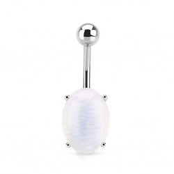 Piercing nombril pierre semi-précieuse 12 - Opalite