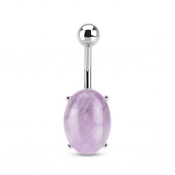 Piercing nombril pierre semi-précieuse 13 - Améthyste