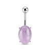 Piercing nombril pierre semi-précieuse 13 - Améthyste