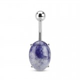 Piercing nombril pierre semi-précieuse 18 - Lapis Lazuli