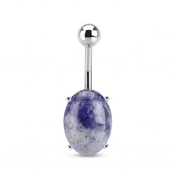 Piercing nombril pierre semi-précieuse 18 - Lapis Lazuli