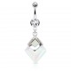 Piercing nombril pierre semi-précieuse 19 - Opalite