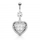 Piercing nombril coeur 46 - Royal