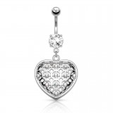 Piercing nombril coeur 46 - Royal