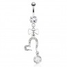 Piercing nombril coeur 83 - Noeud papillon