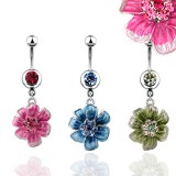 Piercing nombril fleur 28 - Peintes