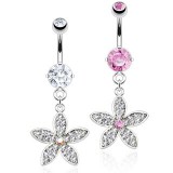 Piercing nombril fleur 41 - Multistrass
