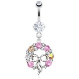 Piercing nombril noeud papillon 22 - Dans cercle